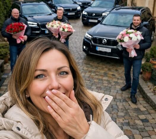 A szomszédasszonyok kinevettek, hogy nőnapon egyedül maradtam… aztán öt fekete terepjáró gördült be az udvarba virágokkal…