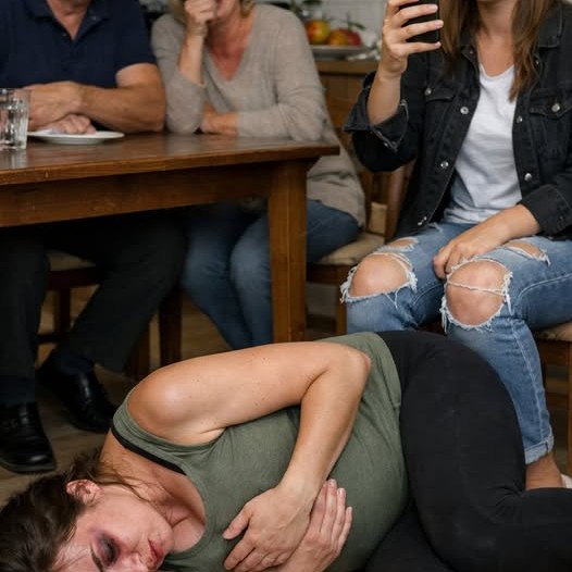 A férjem a hatodik hónapban terhesen vert meg, miközben a szülei az asztalnál ültek és nevettek, mintha nem egy bűncselekményt látnának, hanem egy unalmas családi jelenetet, ami hirtelen egy kicsit szórakoztatóbb lett számukra. A nővére nyugodtan videózott a telefonjával, miközben a konyha padlóján feküdtem, és a hasamat takartam a kezeimmel, hogy az ütés ne oda érkezzen, ahol a gyermekem szíve dobogott.