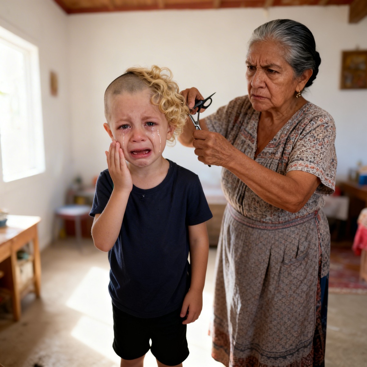 Az anyósom kivette az 5 éves fiamat az óvodából, hogy LEBOROTVÁLJA AZ ARANY HAJÁT – amit a férjem adott neki vasárnapi vacsoránál, attól leesett az álla.