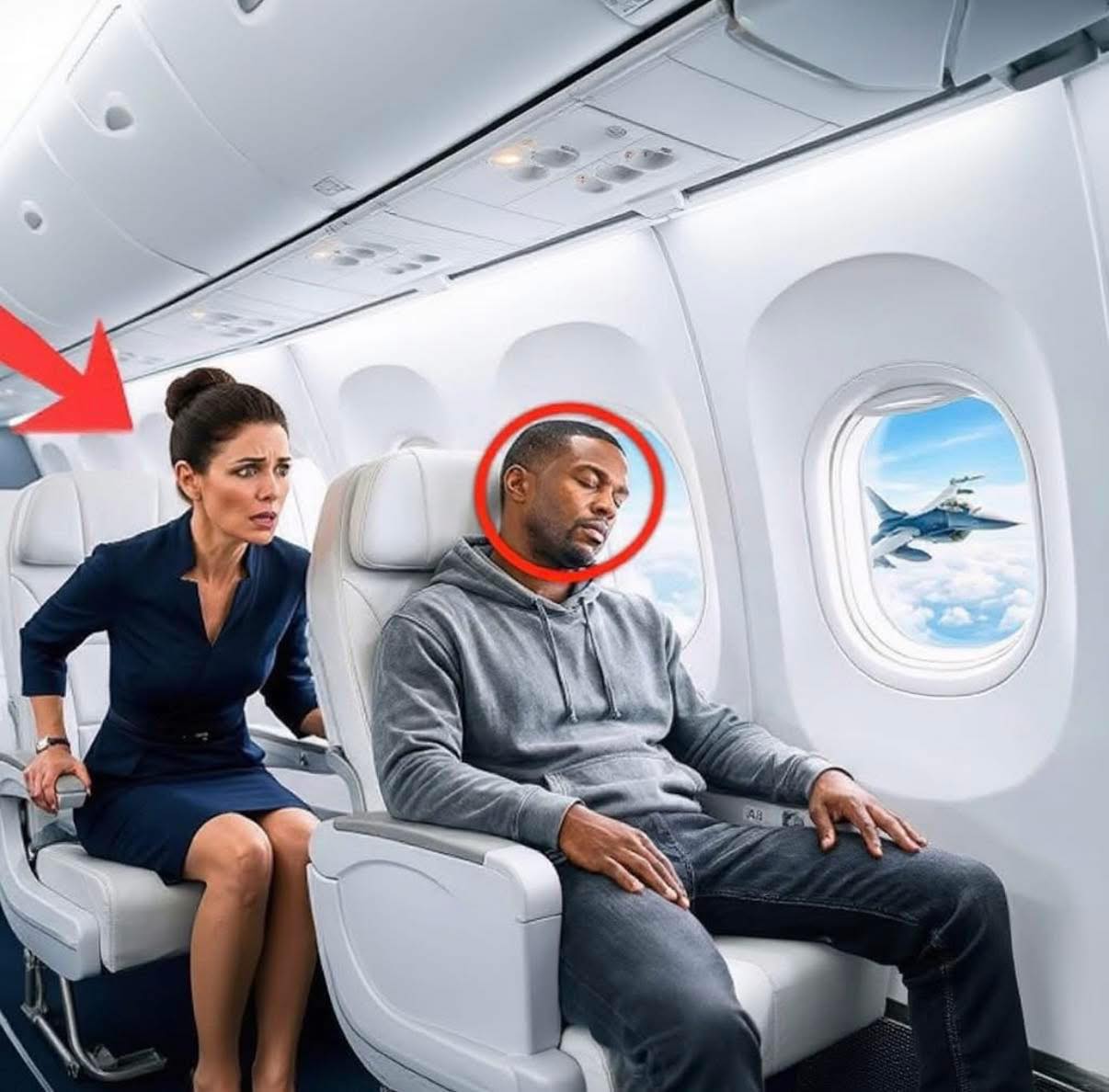 “En svart ensamstående pappa sov i säte 8A — när piloten frågade om det fanns stridspiloter ombord.